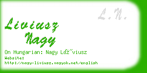liviusz nagy business card